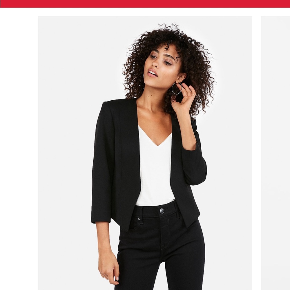 Express Black Cutaway Blazer